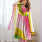 Rajwada Multicolour Georgette Plain Kurta Set For Women