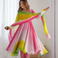 Rajwada Multicolour Georgette Plain Kurta Set For Women