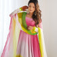 Rajwada Multicolour Georgette Plain Kurta Set For Women