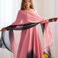 Rajwada Pink & Black Georgette Plain Kurta Set For Women