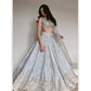 Rajwada Grey Satin Embroidered Lehenga For Women