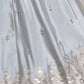 Rajwada Grey Satin Embroidered Lehenga For Women