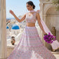 Rajwada Lavender Satin Embellished Lehenga For Women