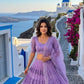 Rajwada Lavender Net Printed Lehenga For Women