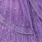 Rajwada Lavender Net Printed Lehenga For Women
