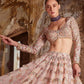 Rajwada Peach Georgette Printed Lehenga For Women