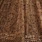 Rajwada Brown Net Embroidered Semi-Stitched Lehenga For Women