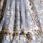 Rajwada Grey Net Embellished Semi-Stitched Lehenga For Women