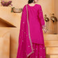 Rajwada Pink Georgette Solid Stitched Kurta Set For Women
