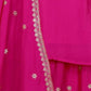 Rajwada Pink Georgette Solid Stitched Kurta Set For Women
