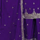 Rajwada Purple Georgette Solid Stitched Kurta Set For Women