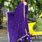 Rajwada Purple Georgette Solid Stitched Kurta Set For Women