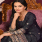 Rajwada Black Chinon Embroidered Stitched Kurta Set For Women