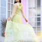 Rajwada Light Green Organza Embroidered Stitched Kurta Set For Women