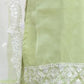 Rajwada Light Green Organza Embroidered Stitched Kurta Set For Women