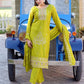 Rajwada Green Chinon Embroidered Stitched Kurta Set For Women