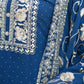 Rajwada Blue Georgette Embroidered Stitched Kurta Set For Women
