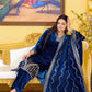 Rajwada Dark Blue Velvet Embroidered Stitched Kurta Set For Women