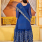 Rajwada Blue Georgette Embroidered Stitched Kurta Set For Women