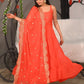 Rajwada Orange Georgette Embroidered Stitched Kurta Set For Women