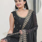 Rajwada Black Georgette Embroidered Stitched Kurta Set For Women