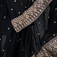 Rajwada Black Georgette Embroidered Stitched Kurta Set For Women
