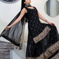 Rajwada Black Georgette Embroidered Stitched Kurta Set For Women