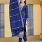 Rajwada Blue Chinon Embroidered Stitched Kurta Set For Women