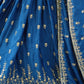 Rajwada Blue Chinon Embroidered Stitched Kurta Set For Women