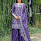 Rajwada Lavender Chinon Embroidered Stitched Kurta Set For Women