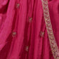 Rajwada Pink Chinon Embroidered Stitched Kurta Set For Women