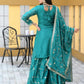 Rajwada Sea Green Chinon Embroidered Stitched Kurta Set For Women