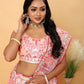 Rajwada Pink Georgette Embellished Semi-Stitched Lehenga For Women