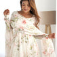 Rajwada Off White Georgette Printed Kurta Set For Women