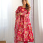 Rajwada Red Georgette Printed Kurta Set For Women