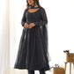 Rajwada Black Georgette Printed Kurta Set For Women
