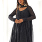 Rajwada Black Georgette Printed Kurta Set For Women