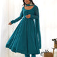 Rajwada Blue Georgette Printed Kurta Set For Women