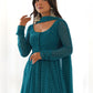 Rajwada Blue Georgette Printed Kurta Set For Women