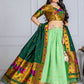 Rajwada Green Silk Blend Embellished Lehenga For Women