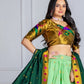 Rajwada Green Silk Blend Embellished Lehenga For Women
