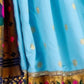 Rajwada Sky Blue Silk Blend Embellished Lehenga For Women