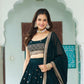 Rajwada  Dark Green Georgette Embellished Lehenga For Women