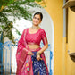 Rajwada Blue Silk Blend Printed Lehenga For Women
