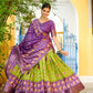 Rajwada Olive Silk Blend Printed Lehenga For Women