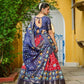 Rajwada Red Silk Blend Printed Lehenga For Women