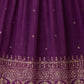 Rajwada Purple Georgette Solid Stitched Kurta Set For Women