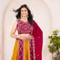 Rajwada Pink Silk Blend Embellished Lehenga For Women