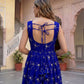 Rajwada Blue Georgette Solid Stitched Kurta Set For Women