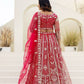 Rajwada Red Net Embellished Lehenga For Women